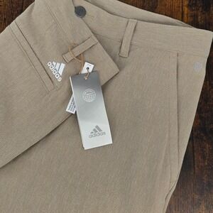 NEW Adidas Crosshatch Golf Shorts Mens 30 Tan HG8845 Textured Performance 9"